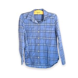 LUCKY BRAND | Blue Plaid Corduroy Flannel (XS)